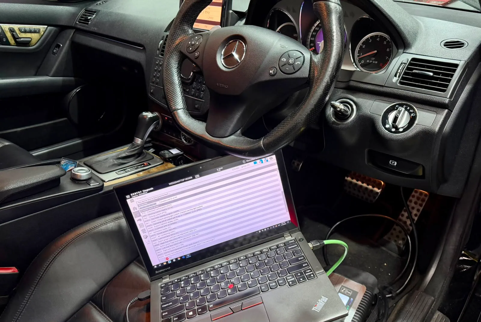 Mercedes-Benz diagnostic testing at the Etuners workshop